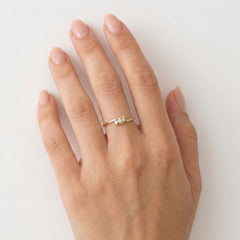 Channel-set diamond ring