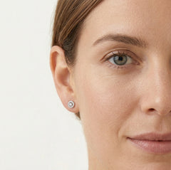 White gold diamond stud earrings