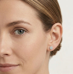 9mm Luneta diamantové náušnice