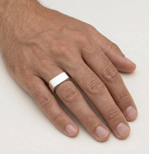 Refined silver classic ring