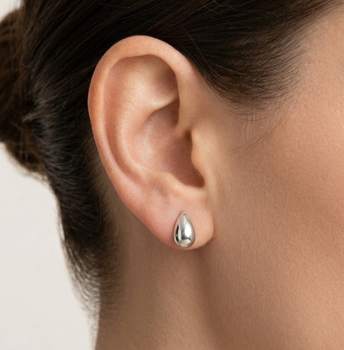 Elegante Sterling-Silber-Tropfenohrringe