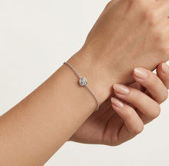 Bracelet en oxyde de zirconium rose