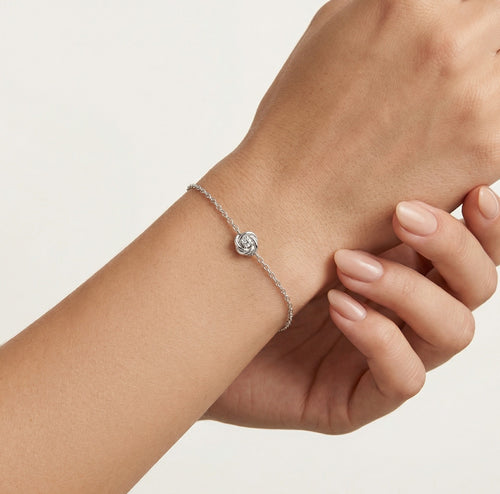 Pulsera de circonio cúbico rosa