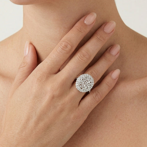 Bague en argent sterling avec zirconia cubiques