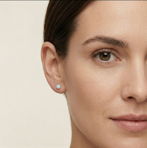 Náušnice opálové kuličky 