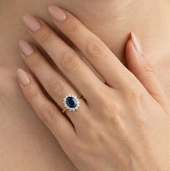 Royal Saphir Gelbgold Ring