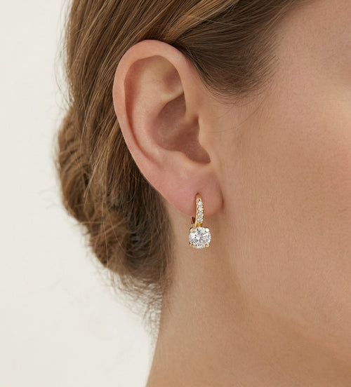 Accent gold earrings