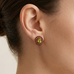 Ethereal symphony handcrafted gem ensemble earrings