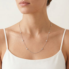 Collar largo con bisel