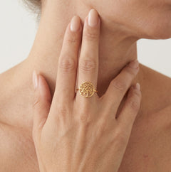 Bague statement Arbre de Vie en or jaune