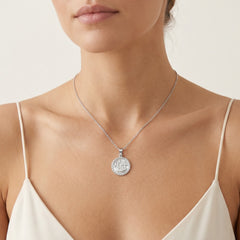 Pendentif en argent Prague dans un cercle