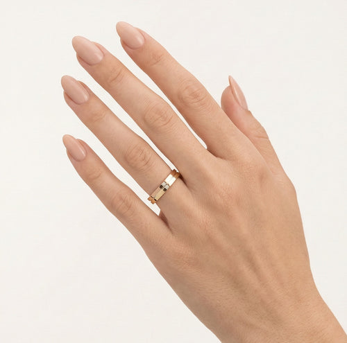 Dvoubarevné tenké snubní prsteny