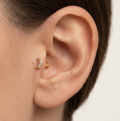 Moon gold piercing