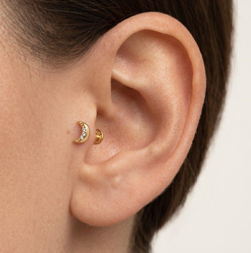 Moon gold piercing
