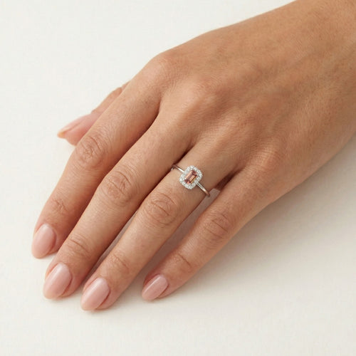 Royal amethyst and zirconia women ring