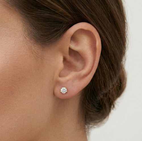 Pendientes de diamante en forma de estrella