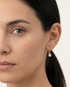 Lever back diamond earrings