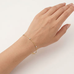 Schickes Armband aus Bicolor-Gold mit Kettendesign