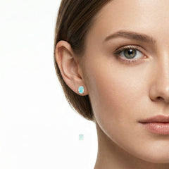 Náušnice s bílým opálem