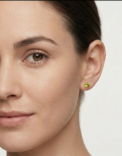 Clous d’oreilles moldavite élégants