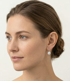 Tiny round drop earrings