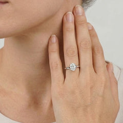 Lotus Oval Lab Diamant Solitaire Persten