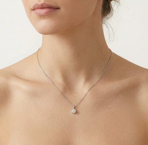 Kulatý kubický zirkon přívěsek