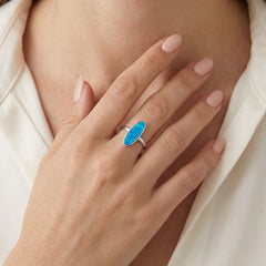 Long opal ring