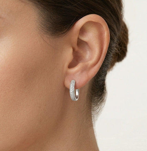 Pendientes de plata con zirconia cúbica