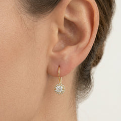 Round dangle earrings