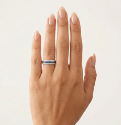 Saphir- und Diamant-Band