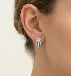 Wave diamond earrings