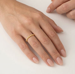 Gold bead ring