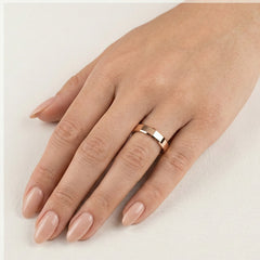 Elegant 4mm thick rose gold wedding ring