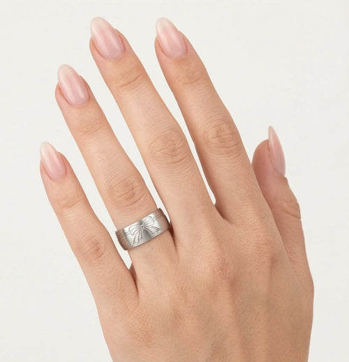 Anillos de boda de oro blanco con estilo