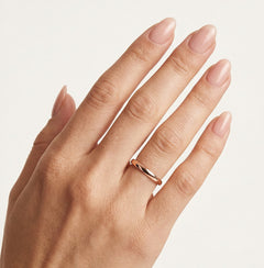 Timeless thin rose gold wedding ring