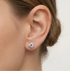 Stříbrné puzetové náušnice s kubickými zirkony