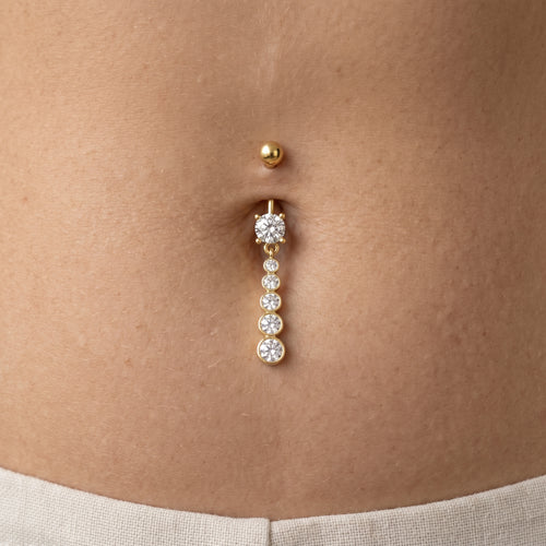 Stilvoller Gold Bauchnabelschmuck