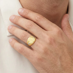 Two-Tone Gold Signet Ring