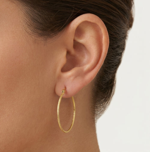 Boucles d'oreilles créoles diamantées