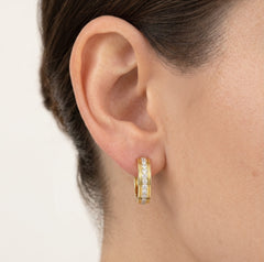 Diamond hoop earrings