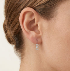 Silver drop earrings with infinity
