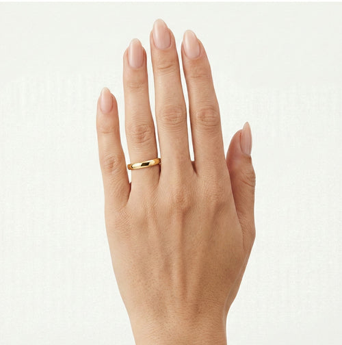 Klasické 3 mm široké snubní prsteny ze žlutého zlata