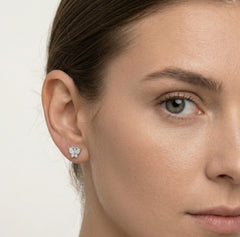 Stříbrné náušnice s motýlkem