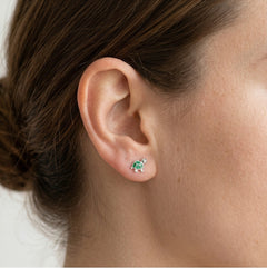 Sterling silver turtle stud earrings