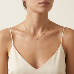 Round garnets necklace