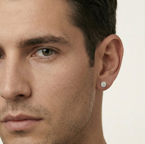 Boucles d’oreilles charmantes en or blanc avec diamants