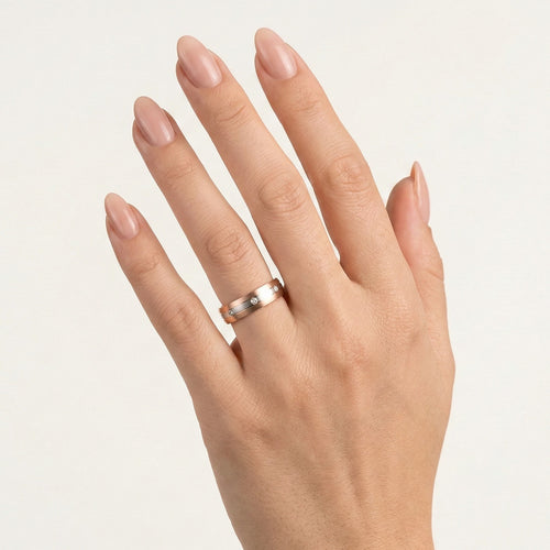 Snubní prsteny z růžového a bílého zlata