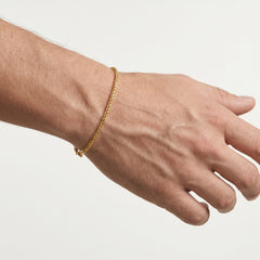 Pulsera de cadena trenzada cuadrada en oro