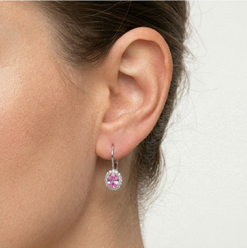 Soft rose quartz earrings